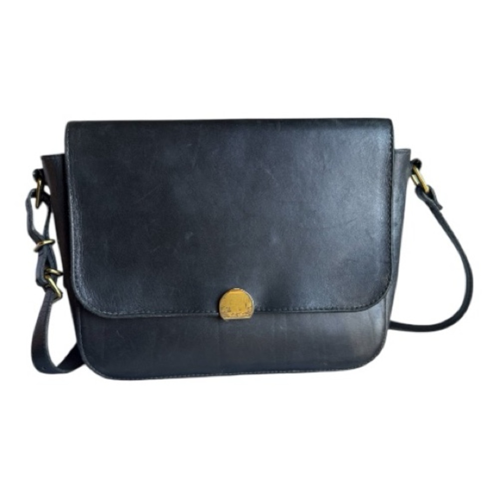 Madewell Black Leather Crossbody Bag Gold Hardware